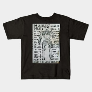 Doctor Who 'Delete' sketchbook design Kids T-Shirt